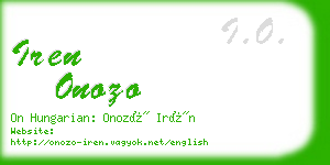 iren onozo business card