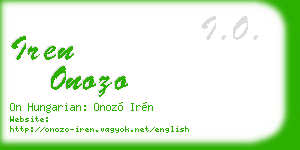 iren onozo business card